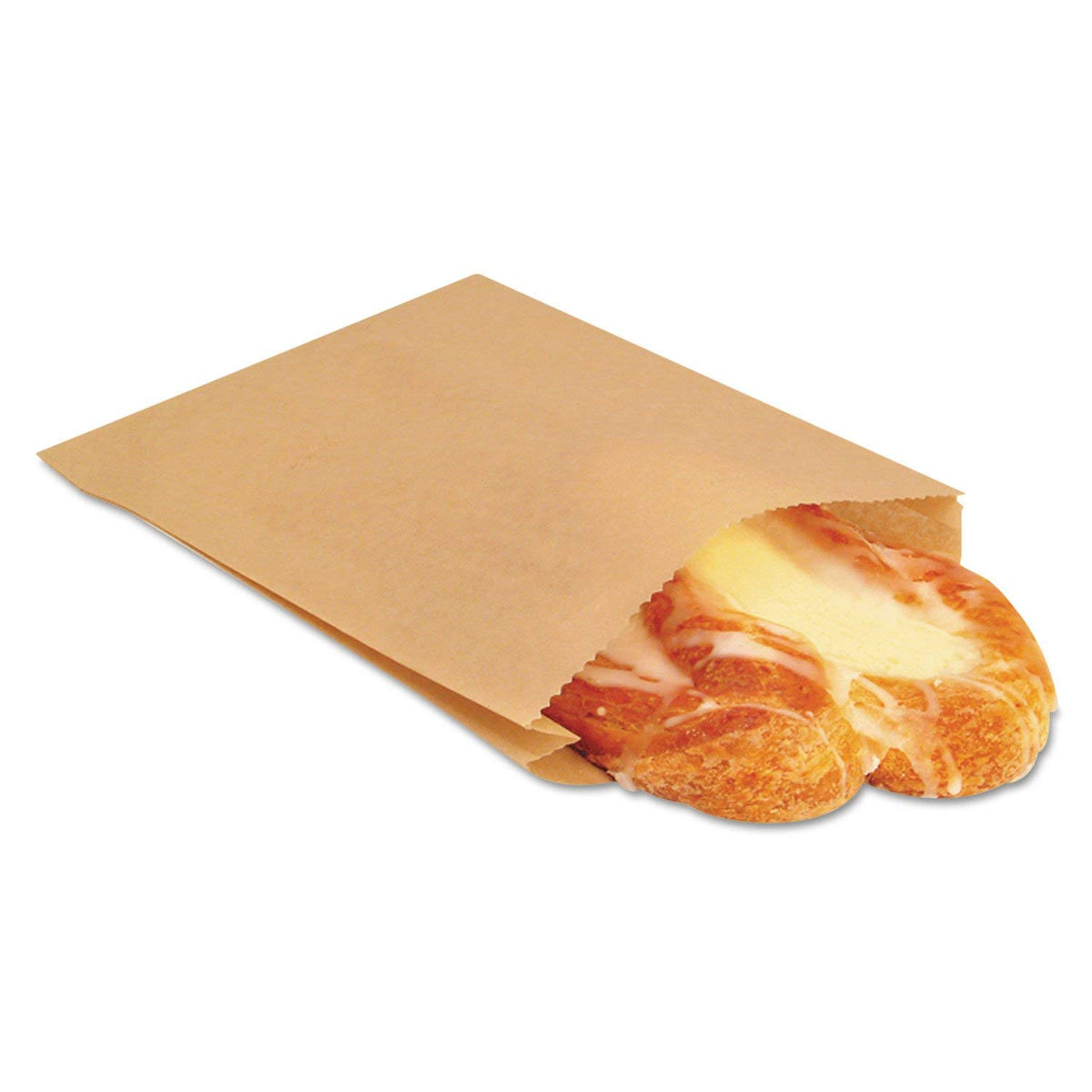 Bagcraft 300100 NK25 EcoCraft Grease-Resistant Sandwich Bag 6 1/2 x 1 x 8 Natural 2000/Carton by Packaging Dynamics – One Size, Paper, Natural, Pack of 2000, Model BGC300100