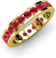 Ruby Channel Set Eternity Band 2.86 ctw-3.36 ctw 14K Yellow Gold
