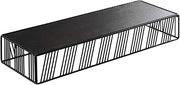 Portland Collection – Rectangle Riser – 20.125W x 7D x 3.25H – Black Wire, Black Metal