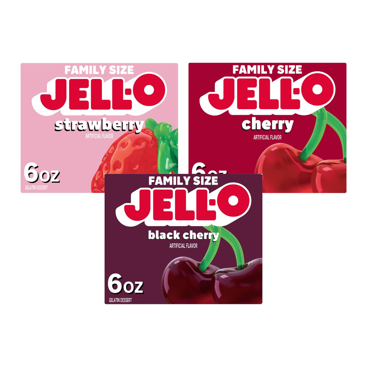 Jell-O Bold Berry Fusion / 6 Ounce (Pack of 3) / 3 Gelatin