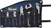 IRWIN VISE-GRIP Pliers Set with Tool Wrap, 5-Piece (2078708), Blue