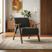 Textured Fabric Accent Chair with Padded Seat by Starlight Canyon Home – Textured, Grey