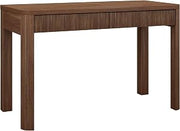 Henn&Hart 48" Fluted Home Office Desk, Computer Desk, Medium Walnut