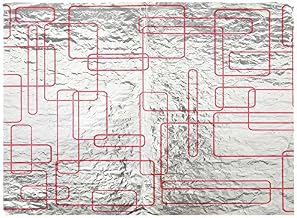 Foil Wrap Paper-Lined Red Geometric Graphic Imprinted - 13"L x 10 1/2"W 2500 Per Case