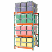 Record Storage Rack Starter Polyethylene Box 48"W x 48"D x 96"H by Global Industrial – Alloy Steel, Gray, Model 258204N