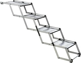 Trixie Heavy Duty 4-Step Pet Stairs - Silver/Black