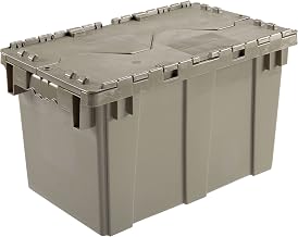 Distribution Container With Hinged Lid 22-3/8x13x13 Gray