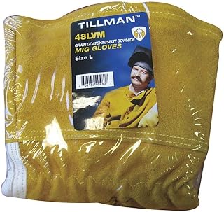 Tillman Welding Gloves, 3-1/2 in Gauntlet Cuff, Straight Thumb, Goatskin, L, 1 PR 48LVM - 1 Each