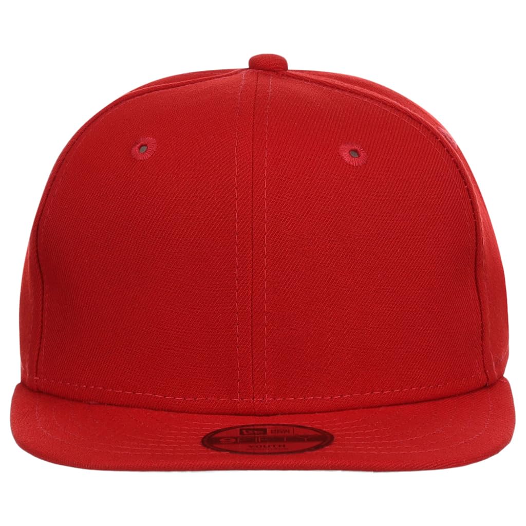 Blank Custom Kids/Youth 9FIFTY Adjustable Snapback Cap Red by New Era – Red