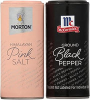 Morton Shaker Set, Himalayan Pink Salt & McCormick Ground Pepper, 2-Piece