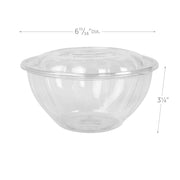 Compostable Clear PLA Plastic 32oz Salad Bowl With Lid by ECO PRODUCTS – 32oz, 32.0 ounces, PLA Plastic, Clear, Pack of 150