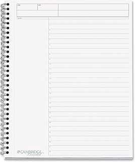 Mead : Cambridge Wirebound Notebook Planner, Lgl Rule, 8 1/2" x 11", White, 80 Sheets -:- Sold as 2 Packs of - 1 - / - Total of 2 Each