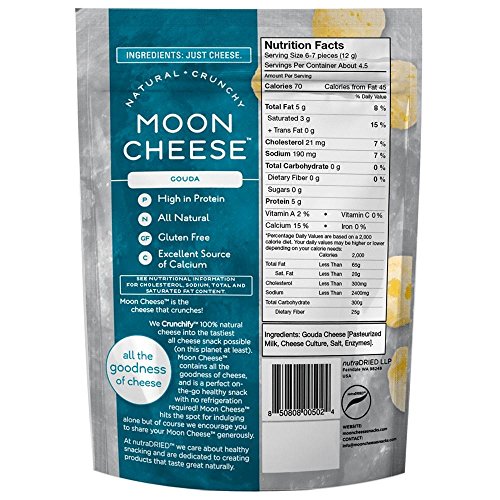 Moon Cheese Oh My Gouda / 2 Ounce (Pack of 12) / 1 Puffed Snacks