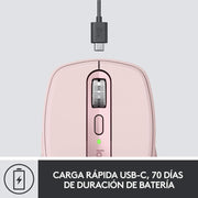 MX Anywhere 3 Compact Performance Wireless Mouse 4K DPI - Rose by Logitech – Pink, Model 910-005994