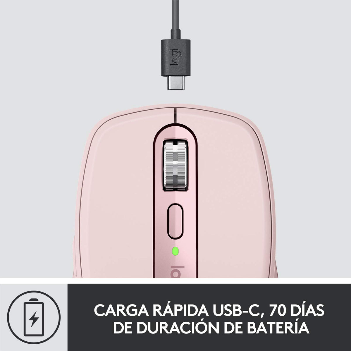 MX Anywhere 3 Compact Performance Wireless Mouse 4K DPI - Rose by Logitech – Pink, Model 910-005994