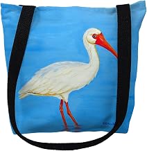 Betsy Drake TY1086S 13 x 13 in. Posing White Ibis Small Tote Bag