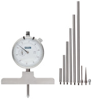 X-Series Depth Gage with 0-22" Range by Fowler – 0-22" Measuring Range, 0.001" Graduations, Steel, Silver, Model 52-125-006-1