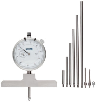 X-Series Depth Gage with 0-22" Range by Fowler – 0-22" Measuring Range, 0.001" Graduations, Steel, Silver, Model 52-125-006-1