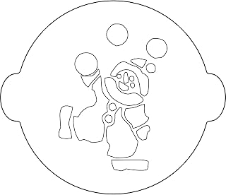 Silikomart Stencil for Cake Decoration Clowns, White