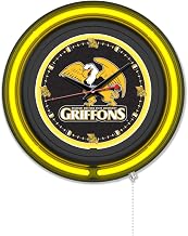 Holland Bar Stool Clk15BKMOWSt NCAA 15 in. Dia. Missouri Western State University Double Neon Wall Clock Black