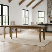 Toasted Java 3-Leaf Extension Dining Table by Starlight Canyon Home – Solid Asian Hardwood, Brown