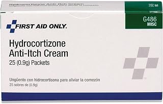 First Aid Only G486 Hydrocortisone Cream Packets, 25 Count