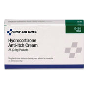 Hydrocortisone Cream Packets by First Aid Only – 25 Count (Pack of 1), Hydrocortisone, White, Pack of 25, Model G486
