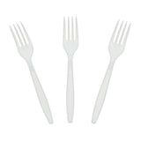 AmerCareRoyal Heavy Weight Unwrapped Disposable Polystyrene Plastic Forks for Restaurants and Catering – Paper, White, Pack of 1000, Model S1601W-C