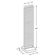 700770-YEL TWO-SIDED PEGBOARD FLOOR DISPLAY NON- REVOLVING ROUND STUDIO BASE. PANEL SIZE: 16" W X 60" H by Azar Displays – Extra Large, Plastic, Yellow, Model 700770-YEL-1BOX