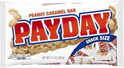 PayDay Snack Size Candy Bars, 11.6-Ounce Bags (Pack of 12)