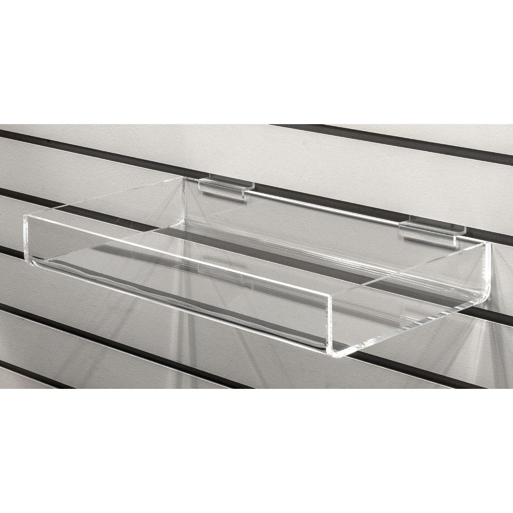 Acrylic Tray by Retail Resource – 16" x 8" x 2", Plastic, Clear, Model 2222