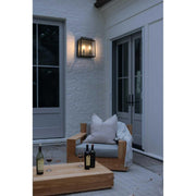 Valentin Two Light Outdoor Wall Sconce Black by Lighting Design – 8.2", Iron, Black