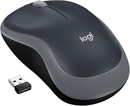 Logitech M185 Wireless Mouse - Gray (Renewed)
