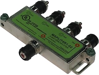 SPLIT4MRV Directv- Mrv SWM 4 Way Splitter 2-2150 Mhz 1 Port Power Passing Weather Se- Split4Mrv