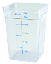 Winco 22 Quart / Container / Clear Container Sets