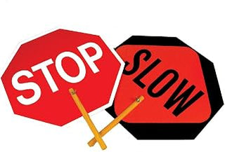 NMC One Double Sided Stop/Slow Sign Safe-T-Paddle