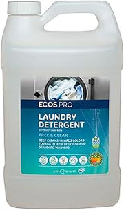 ECOS PRO Liquid Laundry and Microfiber Detergent, Free & Clear, Unscented, Concentrated & Ideal for Commercial & Industrial Use, PL9764/04, 1 Gallon Bottles (Case of 4)