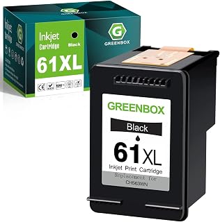 GREENBOX 61XL Black Ink Cartridge High Yield for 61XL Ink Cartridge, 1-Pack | Replacement for HP Envy 4500 5530 5534 5535 Deskjet 1000 1010 1510 1512 2540 3050 3510 3050A Officejet 2620 4630 4635 Printer