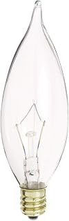 Satco Products S3775 120-Volt 40C9.5 Candelabra Base Clear Light Bulb