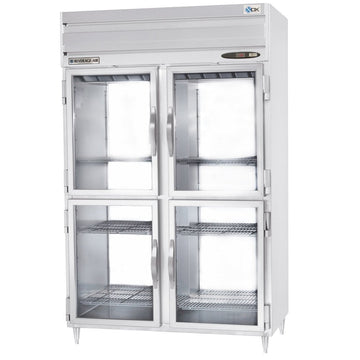 Beverage-Air P Series - Top Mount - Pass Thru Refrigerator- Two Section - Half Glass Doors by Beverage Air – 49.7 cubic_feet, Model PRD2HC-1BHG
