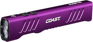 Coast Slayer 1150 Lumen USB-C Rechargeable LED Flashlight with Spot/Flood, Memory Mode and Pocket Clip, Purple