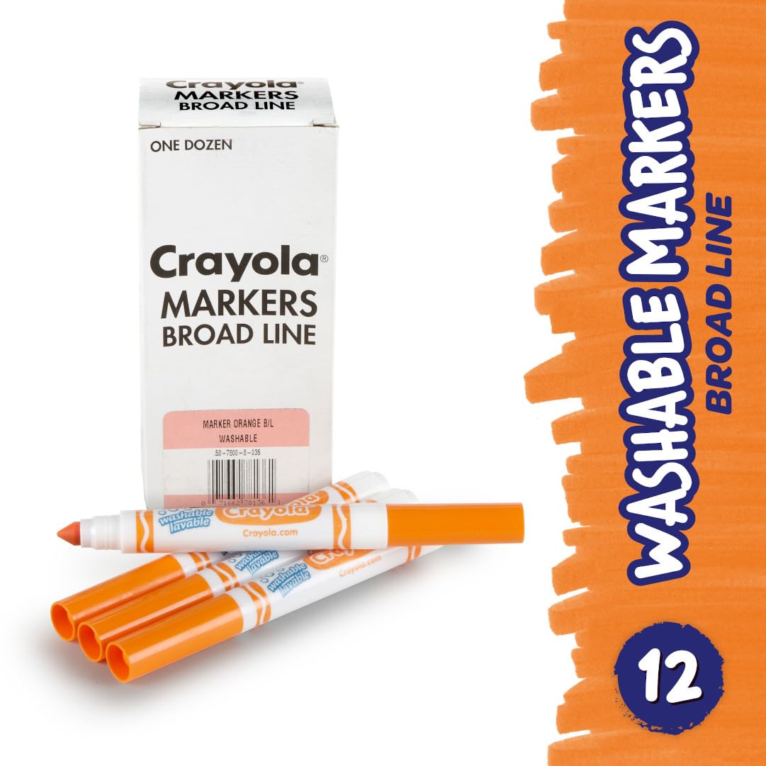 Crayola Orange / 12 Count (Pack of 1) / classic Coloring Pens & Markers