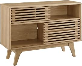 Furnifact Oak Render Display Stand with Sleek Wooden Construction, Modern Design, Suitable for Living Room or Office, Sturdy and Stylish for Daily Use
