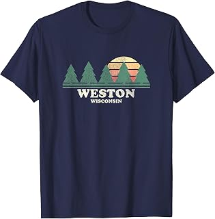 Weston WI Vintage Throwback Tee Retro 70s Design T-Shirt