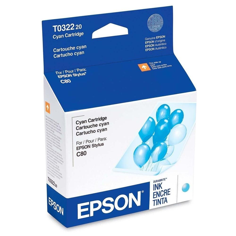 T032420 Yellow Ink Cartridge by Epson – Cyan, Model T032220