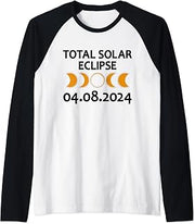 Total Solar Eclipse America 04.08.2024 Spring USA Totality Raglan Baseball Tee