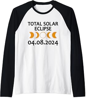 Total Solar Eclipse America 04.08.2024 Spring USA Totality Raglan Baseball Tee