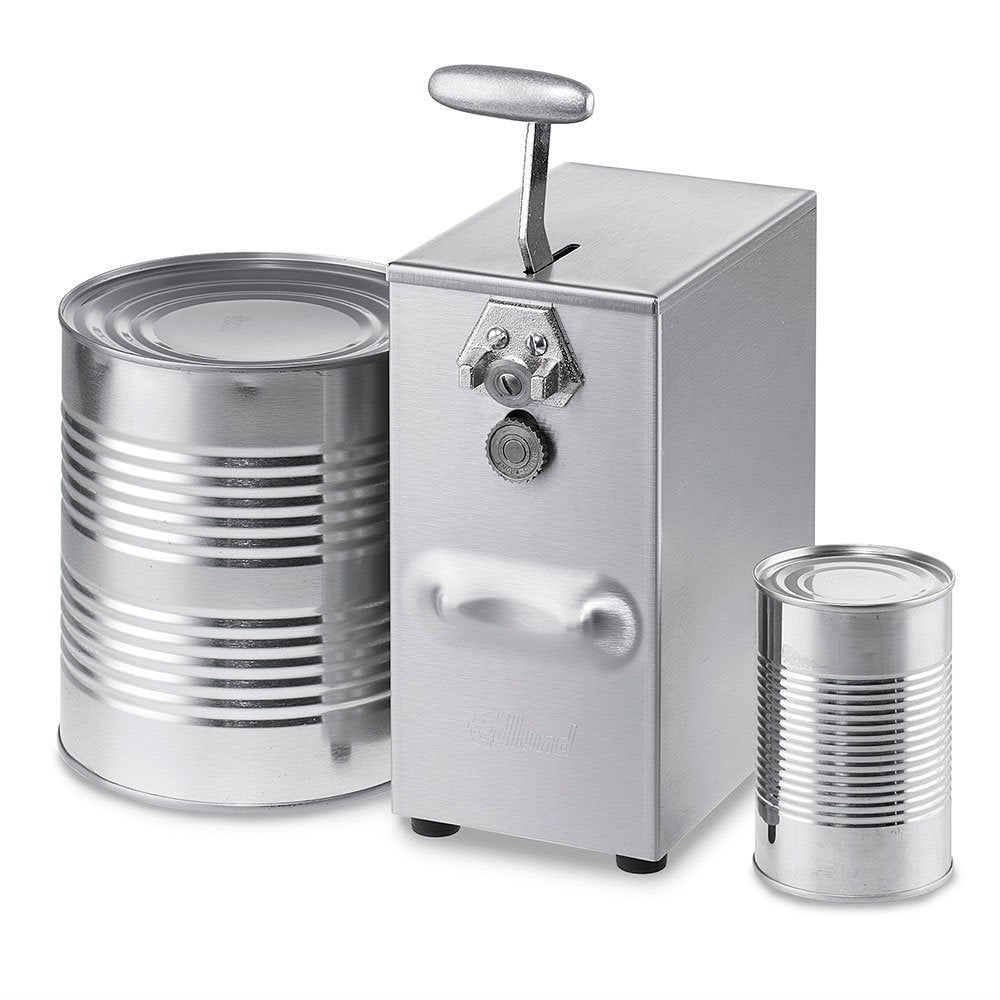 Two-Speed Tabletop Electric Can Opener - 115V by Edlund – 8.75 inches (W) x 12.25 inches (H), Stainless Steel, Silver