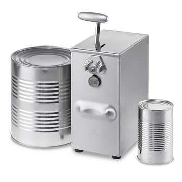 Two-Speed Tabletop Electric Can Opener - 115V by Edlund – 8.75 inches (W) x 12.25 inches (H), Stainless Steel, Silver