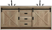 Elegant Kitchen and Bath Austin 72" Double Bathroom Vanity in Natural Oak